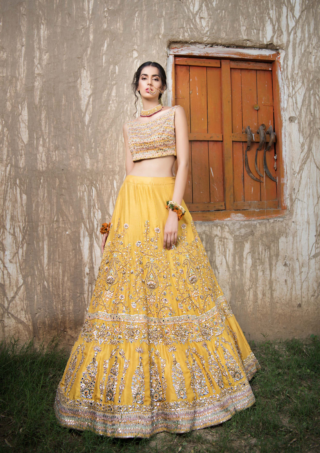 Yellow bridal lehanga - Ayesha And Usman