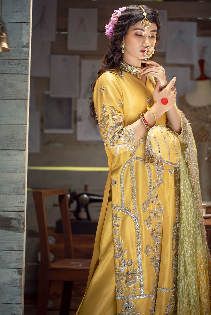 Yellow formal dress-Ayesha and Usman