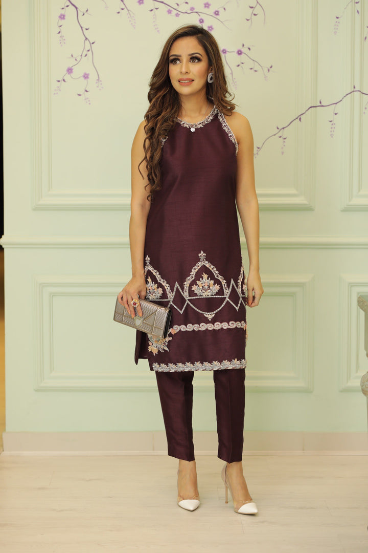 purple formal dress-pakistani wedding