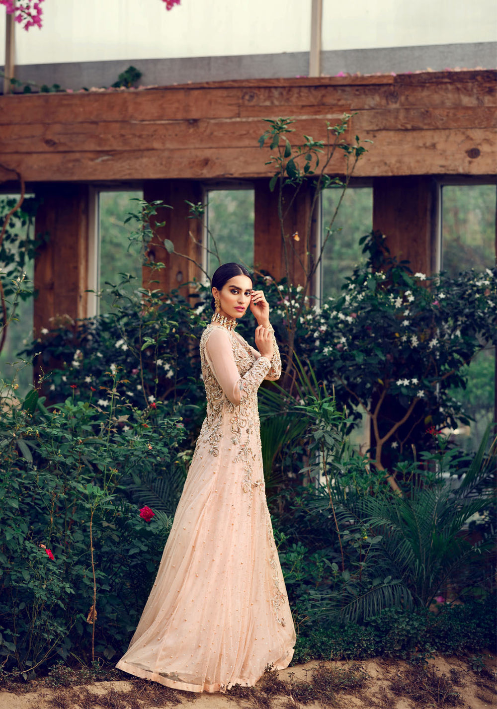 [bridal and formal wedding] - Peach gown